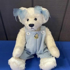 Rare Ganz White Bear with Blue Overall 1999